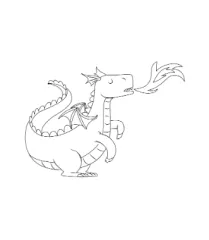 Calm Dragon Coloring Book - kidsprint