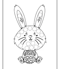 Happy Easter Bunny Dot Marker Coloring Book - kidsprint