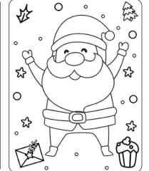 Santa with Rudolph & Friends Coloring Book - kidsprint