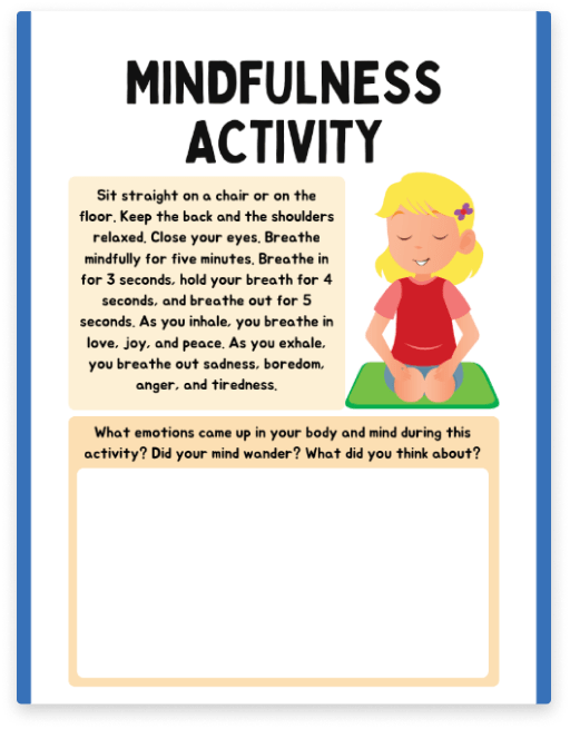 mindfulness homework assignments